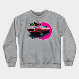 Texas Style Mustang Mach 1 Magenta Crewneck Sweatshirt